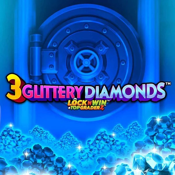 3 Glittery Diamonds logo by PearFiction Studios at Betninja Casino
