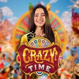 Live Casino logo of Crazy Time from Evolution at Betninja Casino
