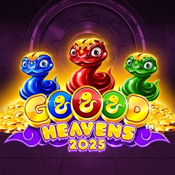 Goood Heavens slot logo by Rarestone Gaming at Betninja Casino